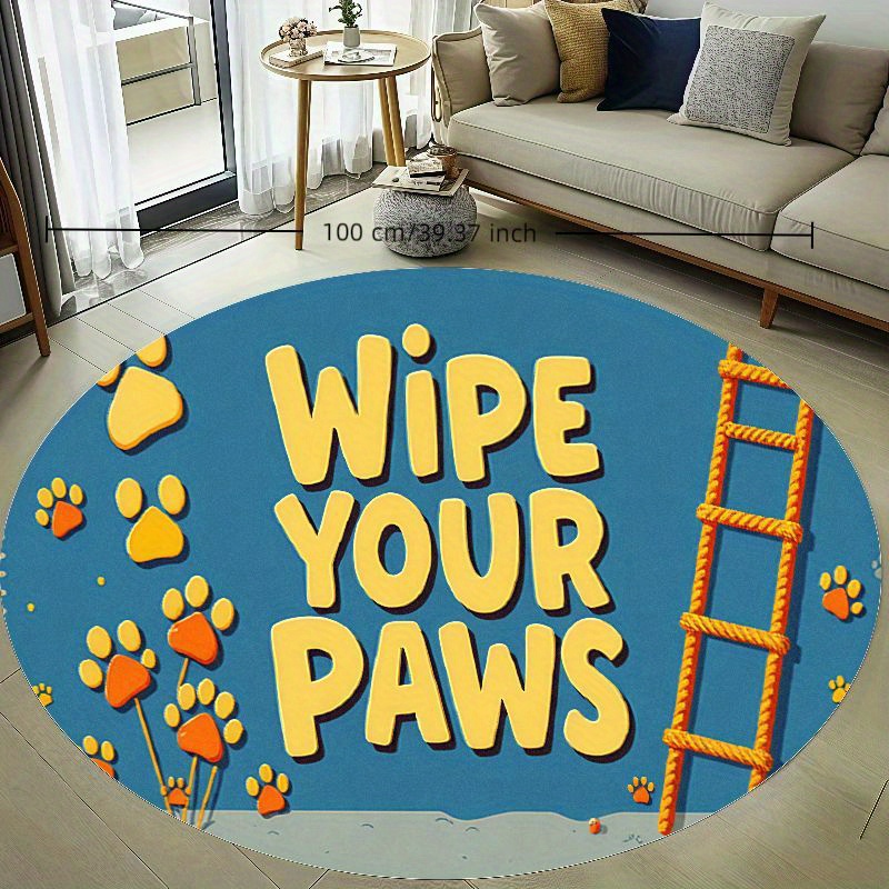 Baby Nursery Animal Theme - ラウンドパウプリント保育園用ラグかわいいペットプレイマット動物をテーマにした部屋の装飾ベビーキッズホームデコレーションフロアマット