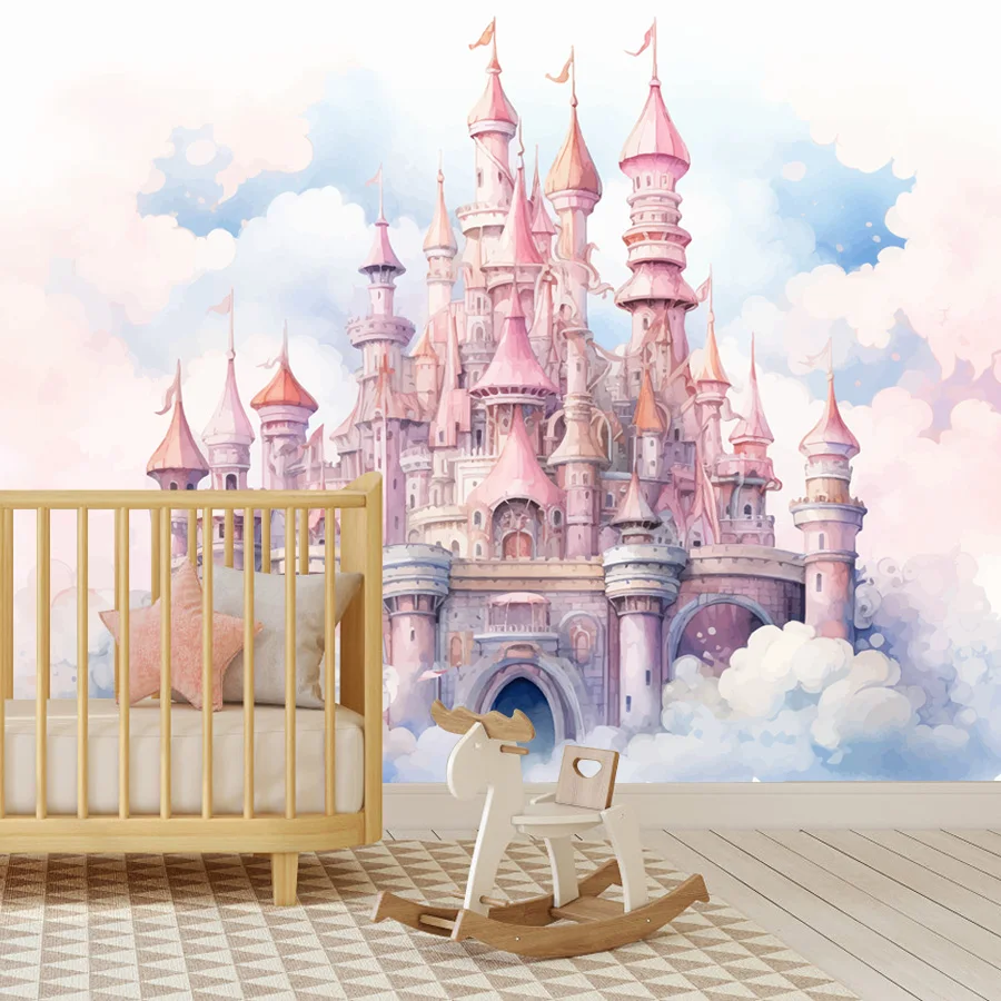 Baby Nursery Mural Wallpaper - カスタム壁紙 ホームデコレーション 剥がして貼るだけの壁紙 リビングルーム 寝室の装飾 子供部屋