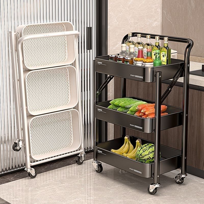 Baby Nursery Cart - 多用途ローリング収納カート ベビーおやつ収納 キッチン/バスルーム/寝室用 多層式省スペースソリューション