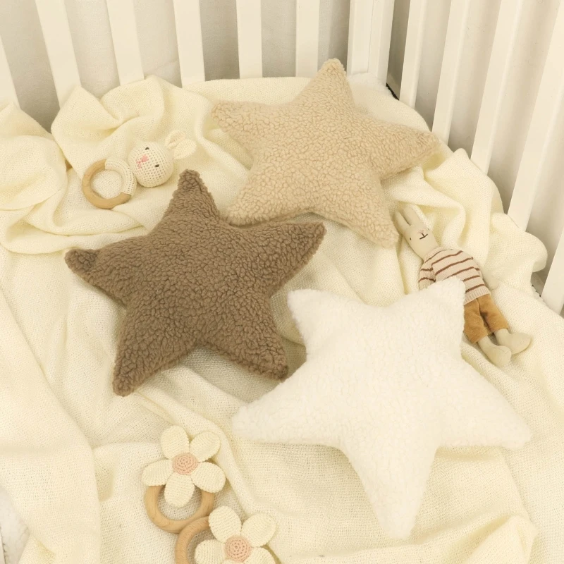 Baby Nursery Cushion - 新生児用スター型ぬいぐるみ枕,単色,アクセサリー,暖かい,ポーズ,写真クッション,保育園の装飾