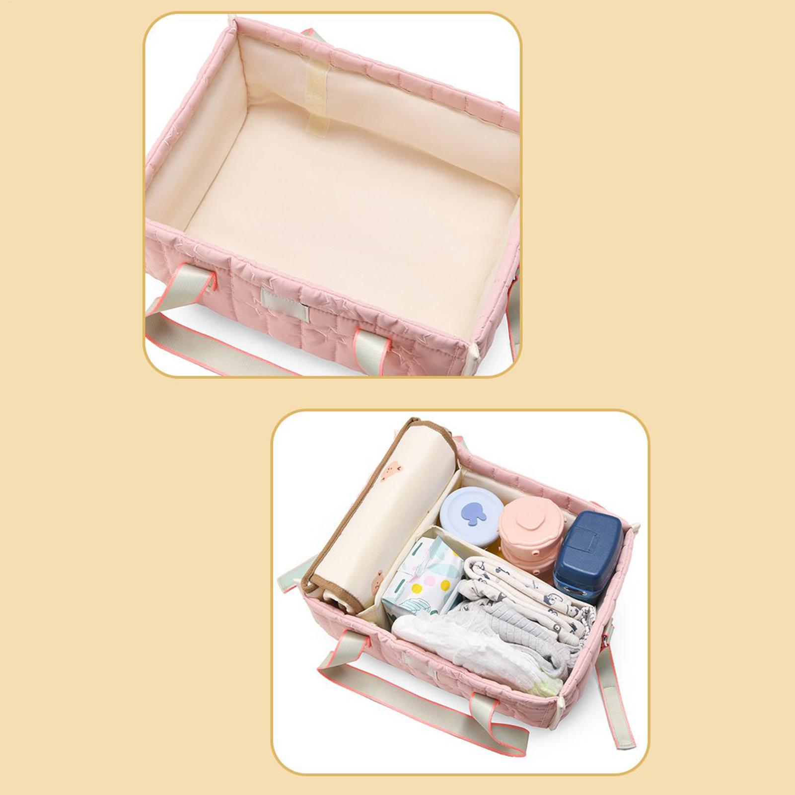 Diaper Caddy Organizer - 新生児用品用おむつバッグ 赤ちゃん用品 おむつスタック＆キャディ 赤ちゃん用おむつオーガナイザー おむつキャディ