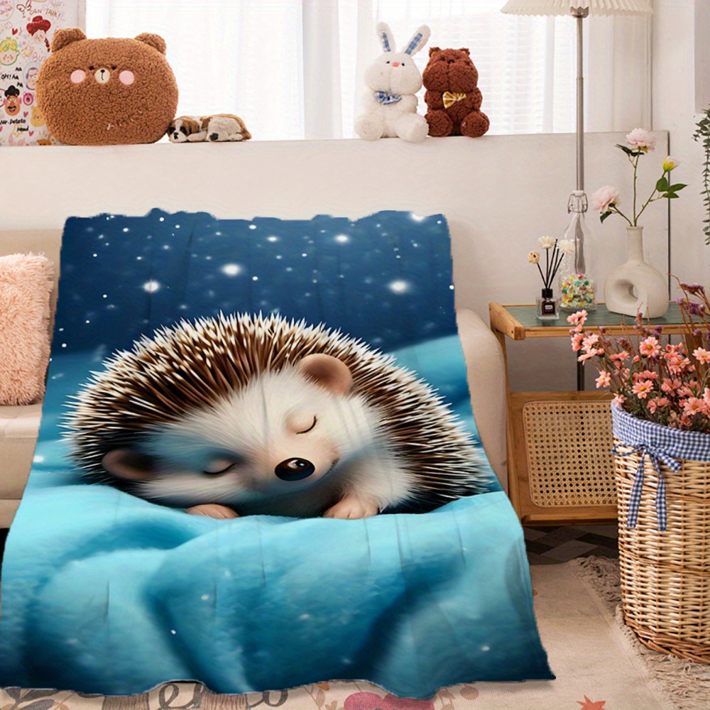 Baby Nursery In Hospital - かわいいハリネズミ保育園ブランケットスローベビーキッズ冬用ブルー星空ラップブランケット居心地の良い寝具子供へのギフト