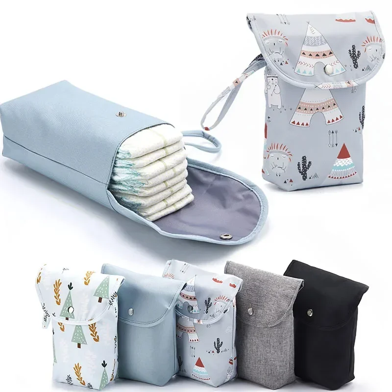 Diaper Caddy Organizer - ベビーおむつバッグオーガナイザー再利用可能な防水ウェット/ドライ布バッグマミー収納おむつバッグ使い捨ておむつ衣類の持ち運び用