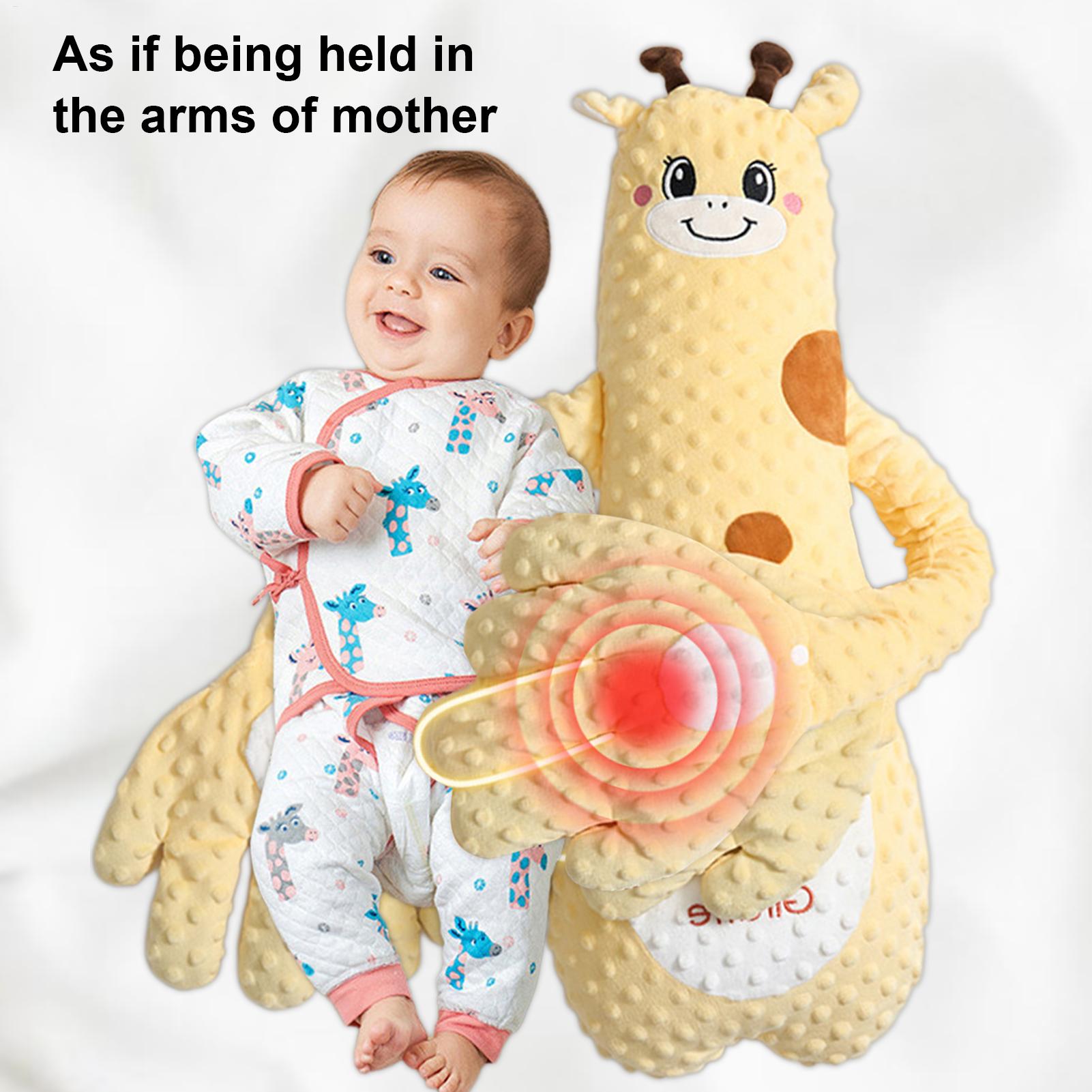 Baby Nursery Cushion - 赤ちゃんの睡眠用おもちゃ ベビーパッター 3つの調整可能なモード付き インタラクティブなぬいぐるみ型クッション 車の座席や保育園に最適な心地よい仲間