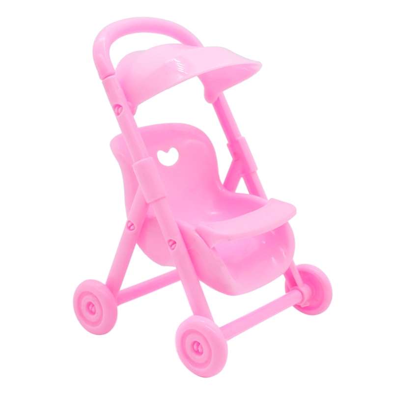 Baby Nursery Cart - ミニベビー人形ベビーカートロールおもちゃシミュレーションプッシュカートベビーカー子供ロールプレイングゲームドールハウス保育園 D