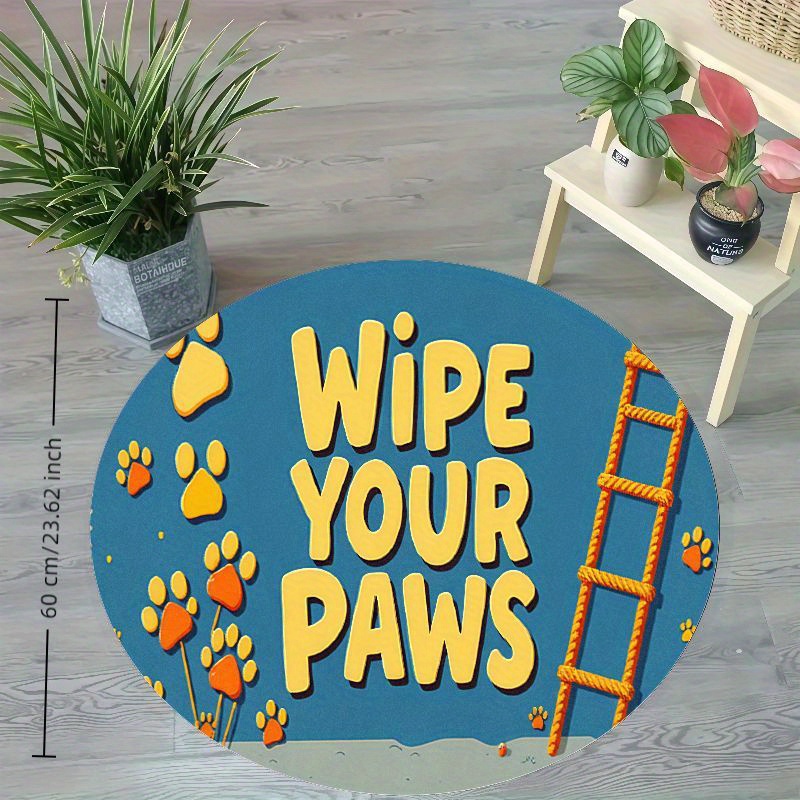 ラウンドパウプリント保育園用ラグかわいいペットプレイマット動 - Baby Nursery Animal Theme のレビューと価格