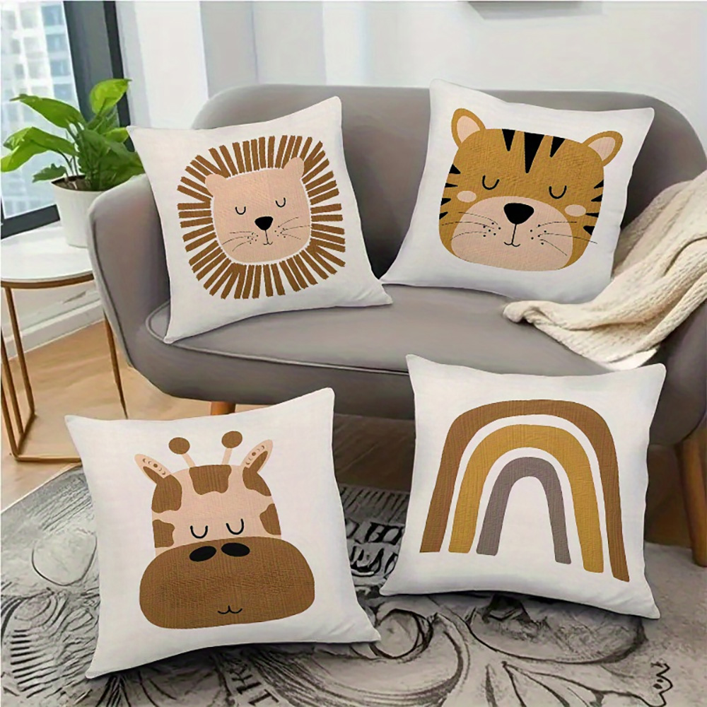 1pc ボヘミアンサファリアニマルキッズスローピローカバーか - Baby Nursery Cushion のレビューと価格