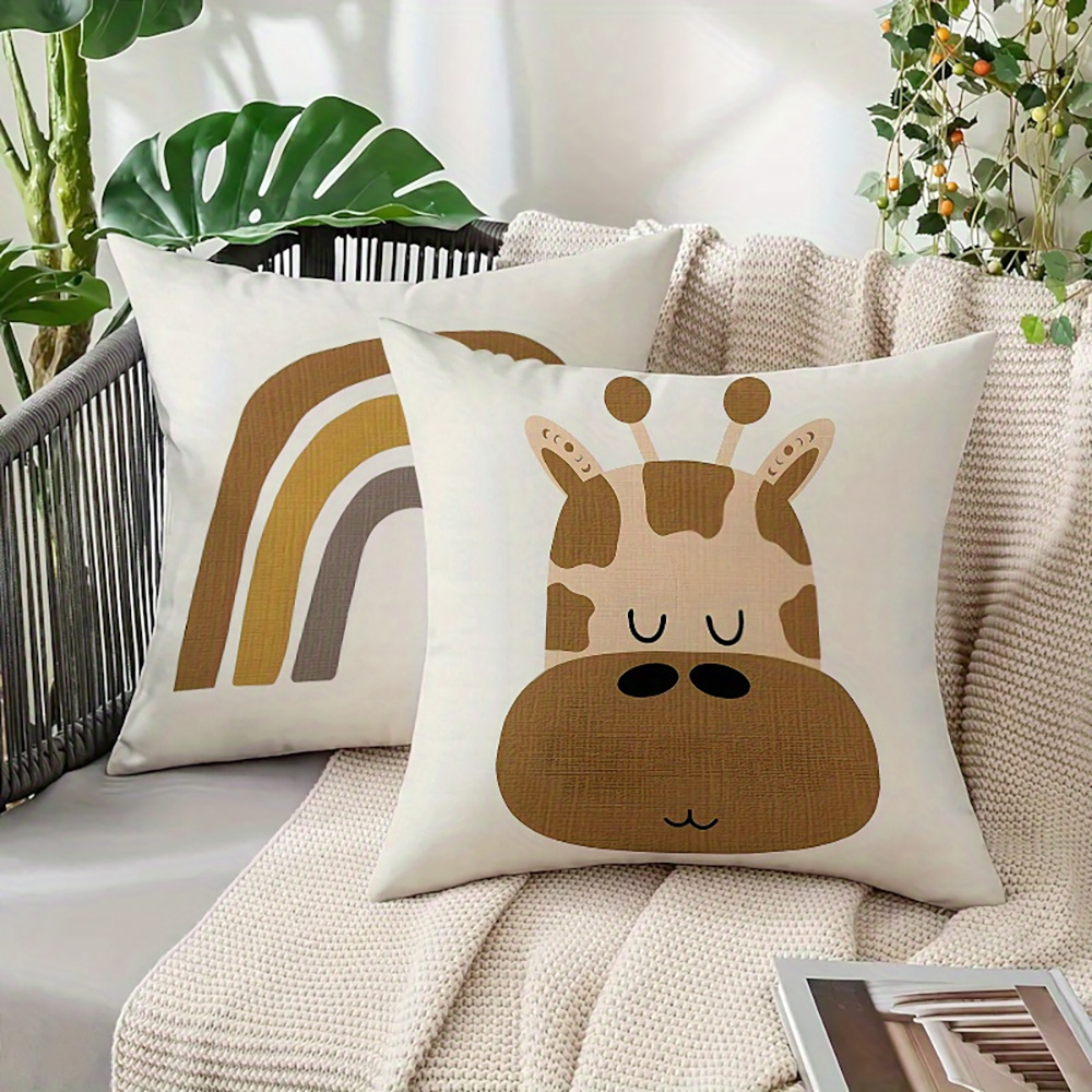 1pc ボヘミアンサファリアニマルキッズスローピローカバーか - Baby Nursery Cushion のレビューと価格