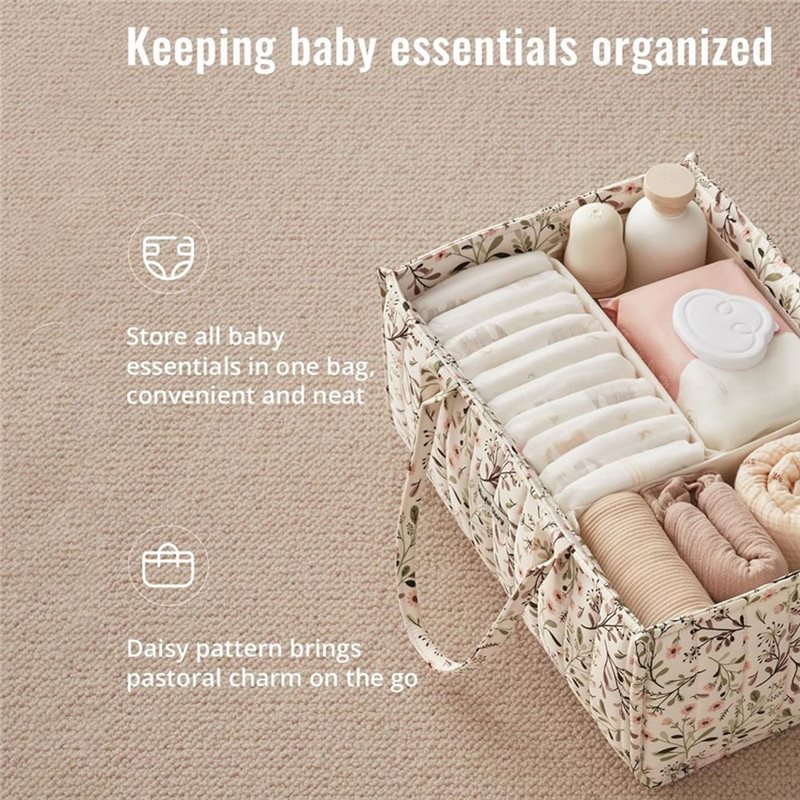 AINY-フローラルおむつ収納オーガナイザー、スタイリッシュ - Baby Nursery Must Haves のレビューと価格
