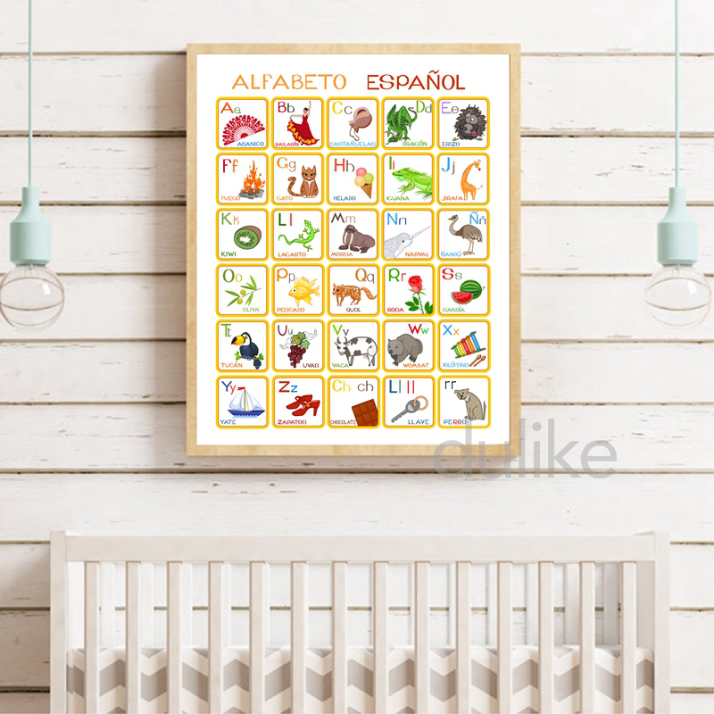 スペインの子供の寝室のアート装飾キャンバス絵画、夢がインスピ - Baby Nursery Quotes Wall Art のレビューと価格
