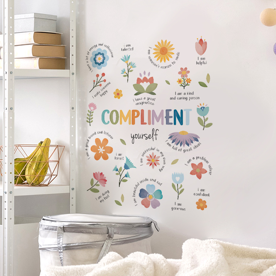 英語のカラフルな心に強く訴える引用水彩ウォールステッカー子供 - Baby Nursery Quotes Wall Art のレビューと価格