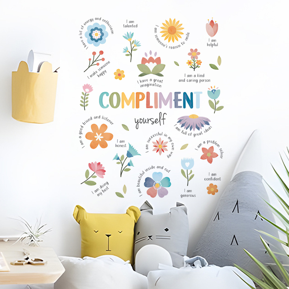 英語のカラフルな心に強く訴える引用水彩ウォールステッカー子供 - Baby Nursery Quotes Wall Art のレビューと価格