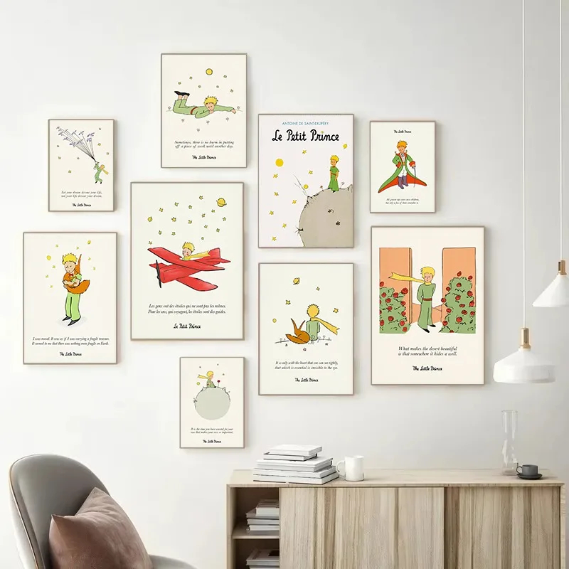 風変わりな童話アートプリント クラシックな童話の名言 星と飛 - Baby Nursery Quotes Wall Art のレビューと価格