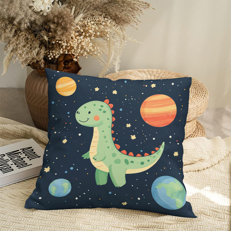 かわいい恐竜宇宙惑星クッションカバースローピロー保育園装飾子 - Baby Nursery Cushion のレビューと価格