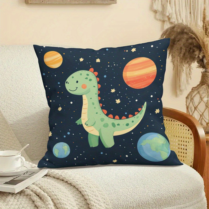 かわいい恐竜宇宙惑星クッションカバースローピロー保育園装飾子 - Baby Nursery Cushion のレビューと価格