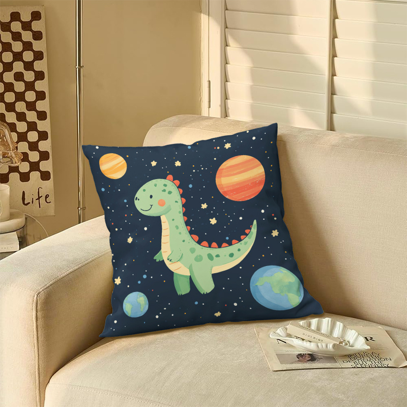 かわいい恐竜宇宙惑星クッションカバースローピロー保育園装飾子 - Baby Nursery Cushion のレビューと価格