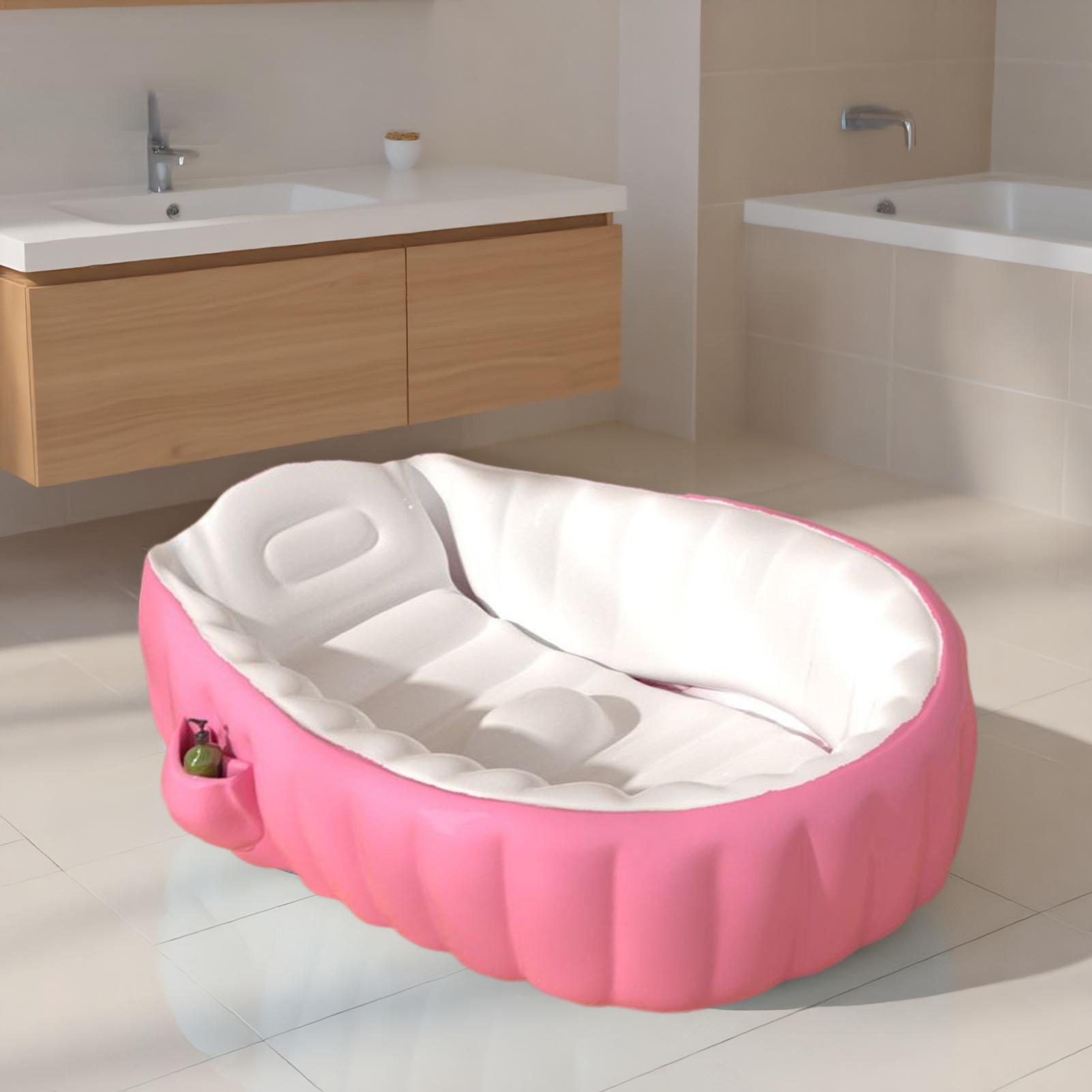 ベビー用空気注入式浴槽、足踏みポンプ付き折りたたみ式シャワー - Baby Nursery Must Haves のレビューと価格
