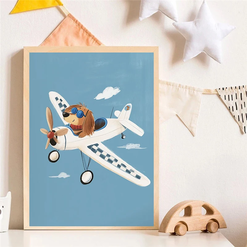 犬 飛行機 ライオン 車内 動物 スケートボード タイガー  - Baby Nursery Pictures のレビューと価格