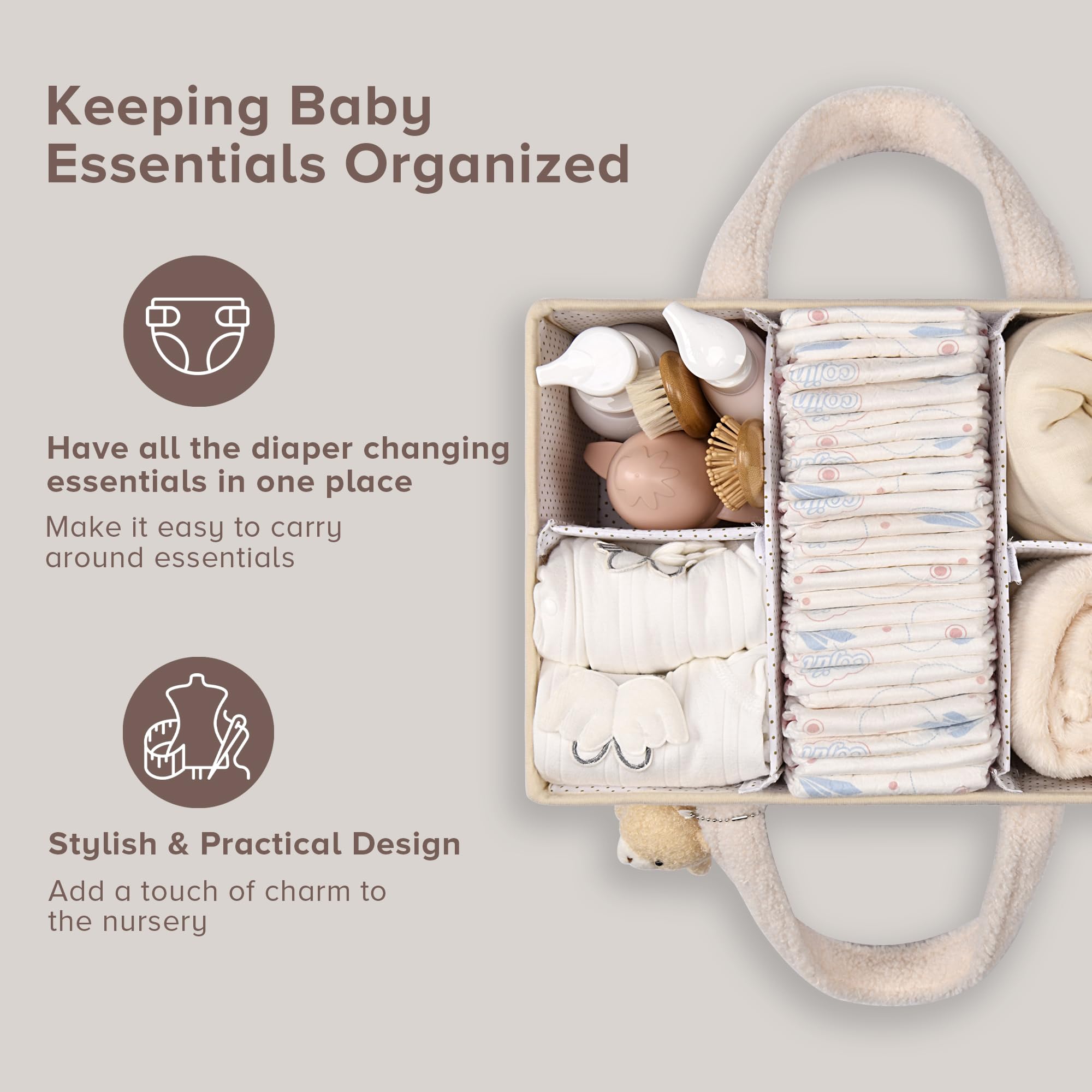 ベビーおむつキャディーオーガナイザー（ハンドル付き）、男の子 - Diaper Caddy Organizer のレビューと価格