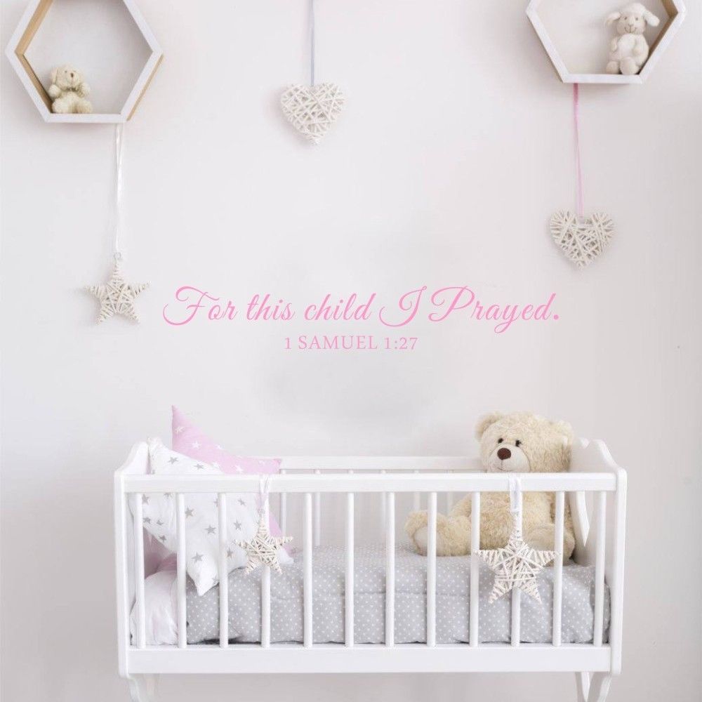 をこの子私はサミュエル引用聖書壁のステッカーデカール子供の部 - Baby Nursery Quotes のレビューと価格