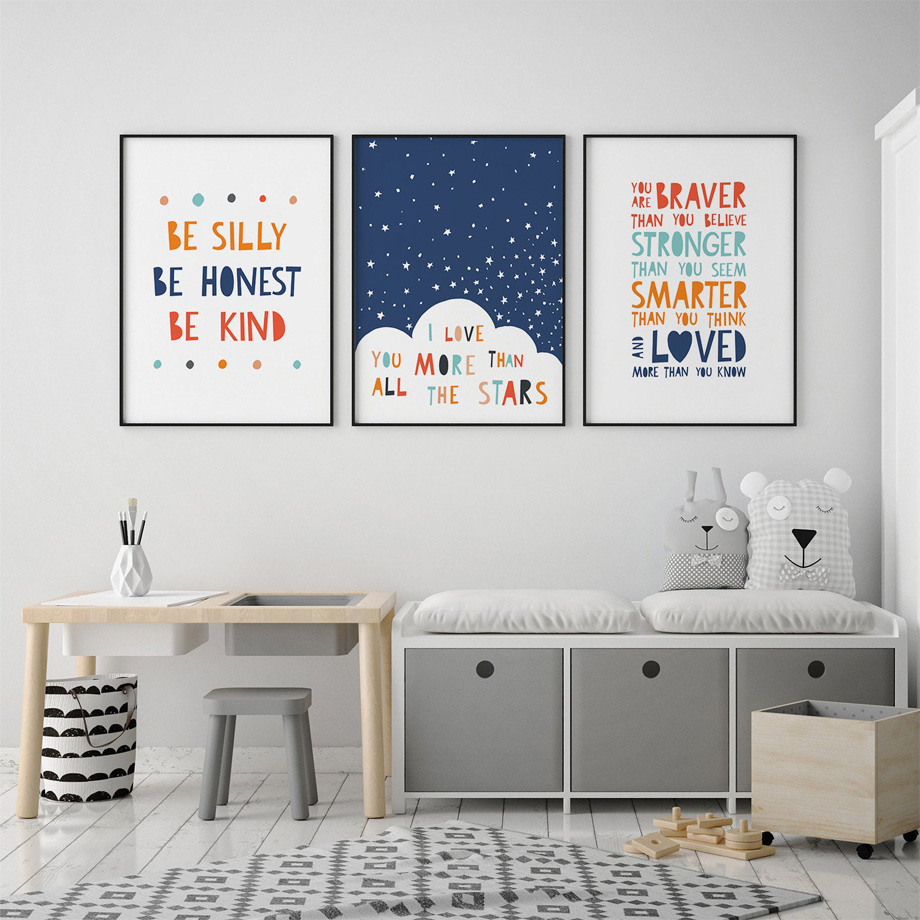 漫画のインスピレーションを与える引用句保育園の壁アート紙キャ - Baby Nursery Quotes Wall Art のレビューと価格