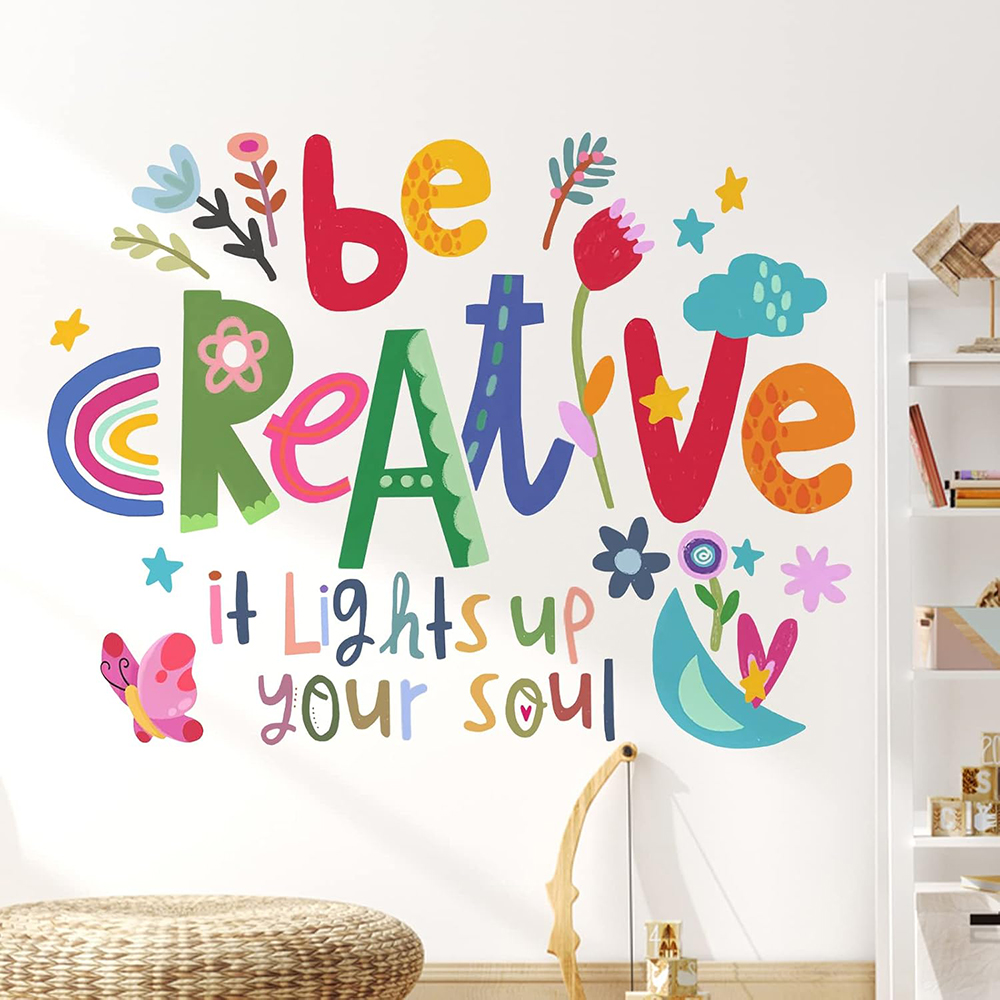 創造的なインスピレーションを与える引用句ウォールステッカー、 - Baby Nursery Quotes のレビューと価格