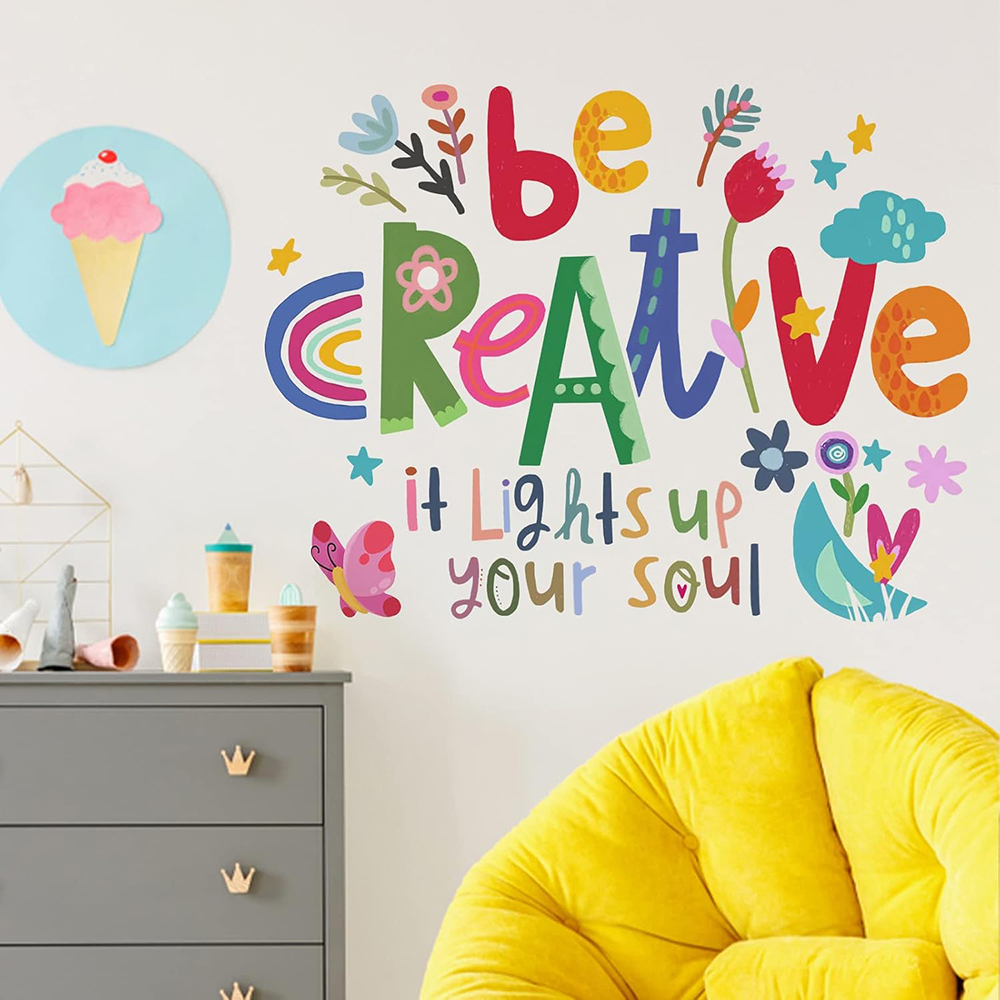 創造的なインスピレーションを与える引用句ウォールステッカー、 - Baby Nursery Quotes のレビューと価格