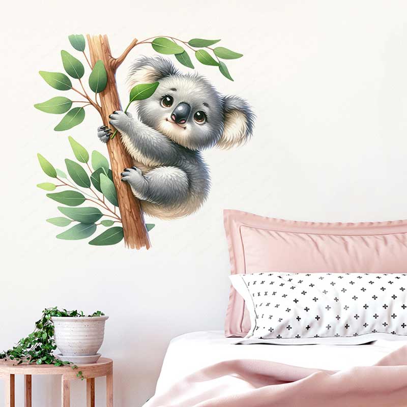 かわいいコアラの壁のステッカー赤ちゃん子供部屋の装飾壁画自己 - Baby Nursery Mural Wallpaper のレビューと価格