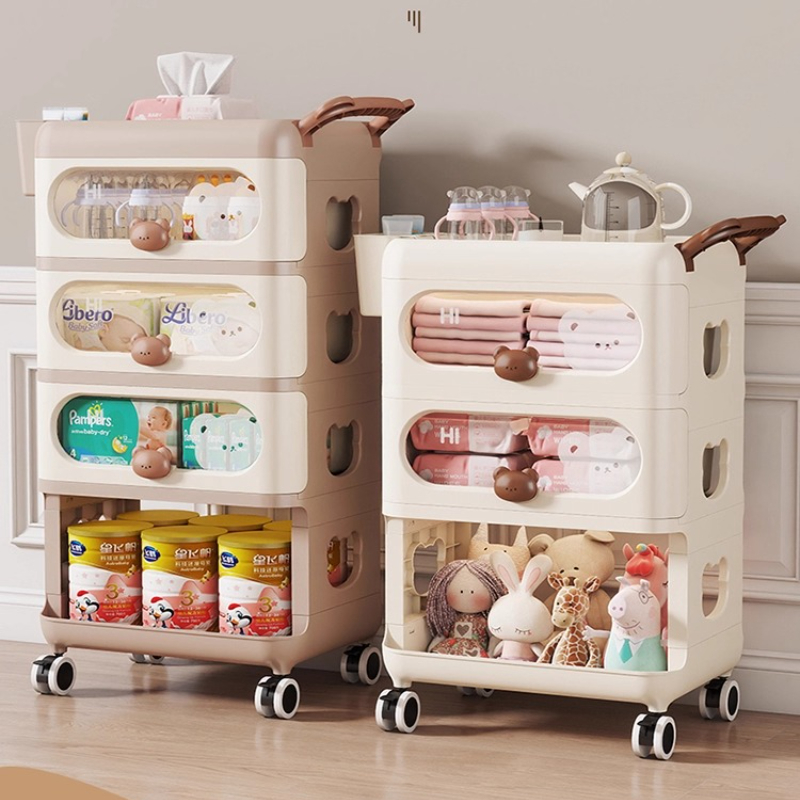 ‌ ベビー収納オーガナイザー、多層式ベビーカート、ポータブル - Baby Nursery Cart のレビューと価格