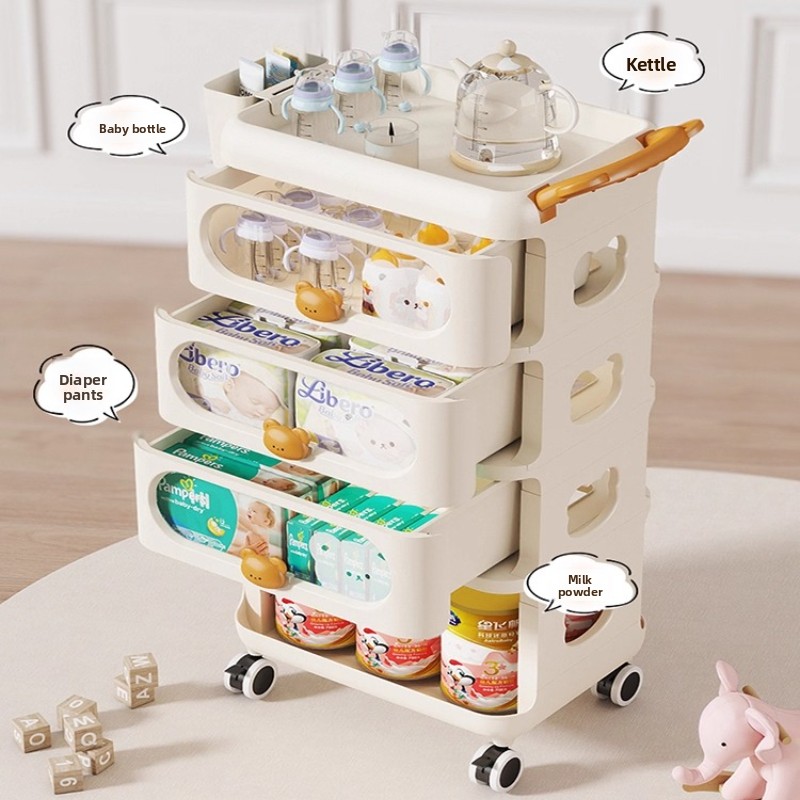 ‌ ベビー収納オーガナイザー、多層式ベビーカート、ポータブル - Baby Nursery Cart のレビューと価格