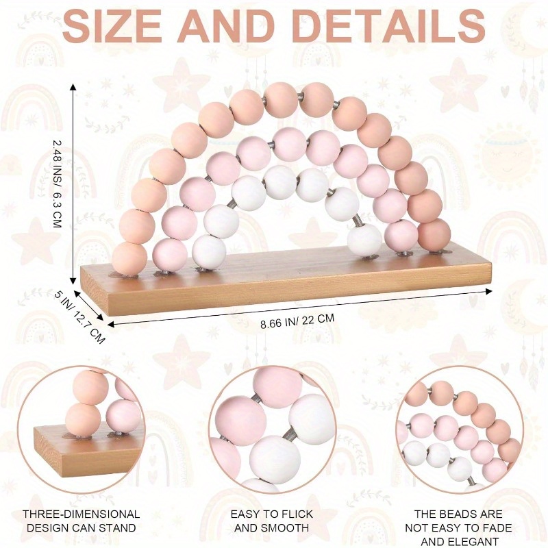 レインボーガール 3D ベビールーム装飾 ピンク 木製 ビー - Baby Nursery Pink のレビューと価格