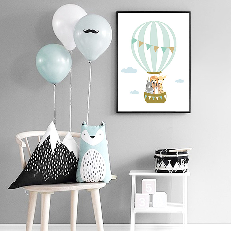 バルーンムーン保育園ポスター壁アートキャンバスプリントドリー - Baby Nursery Quotes Wall Art のレビューと価格