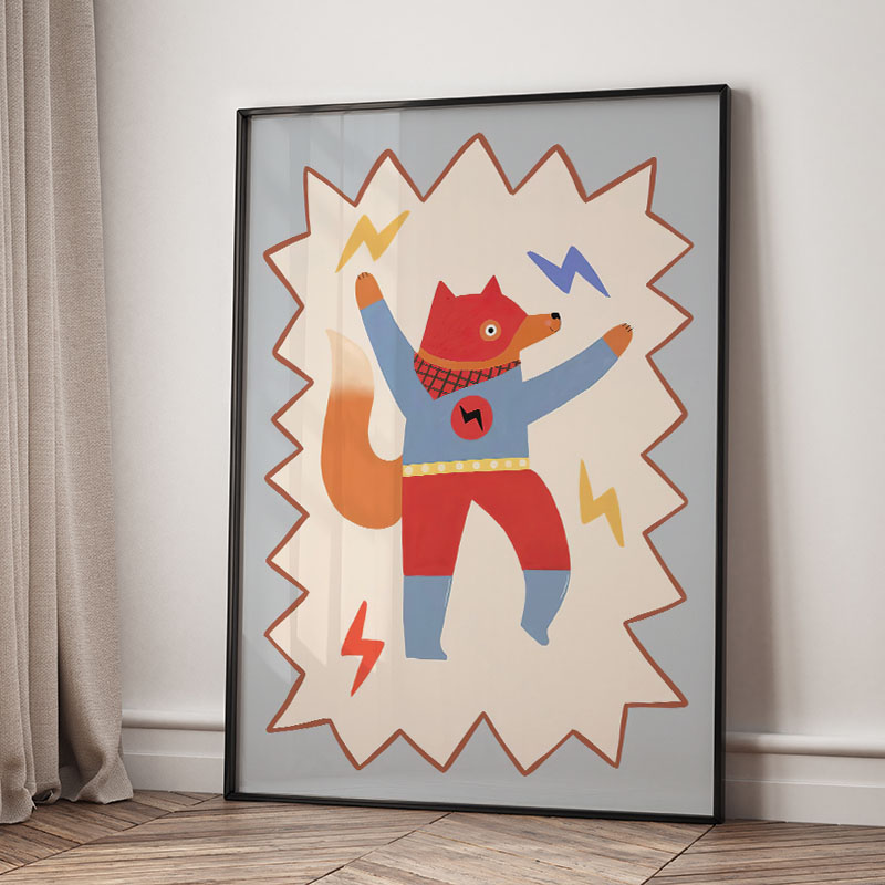 面白い漫画の超クールな子供部屋の壁飾りキャンバス絵画、クマ、 - Baby Nursery Pictures のレビューと価格