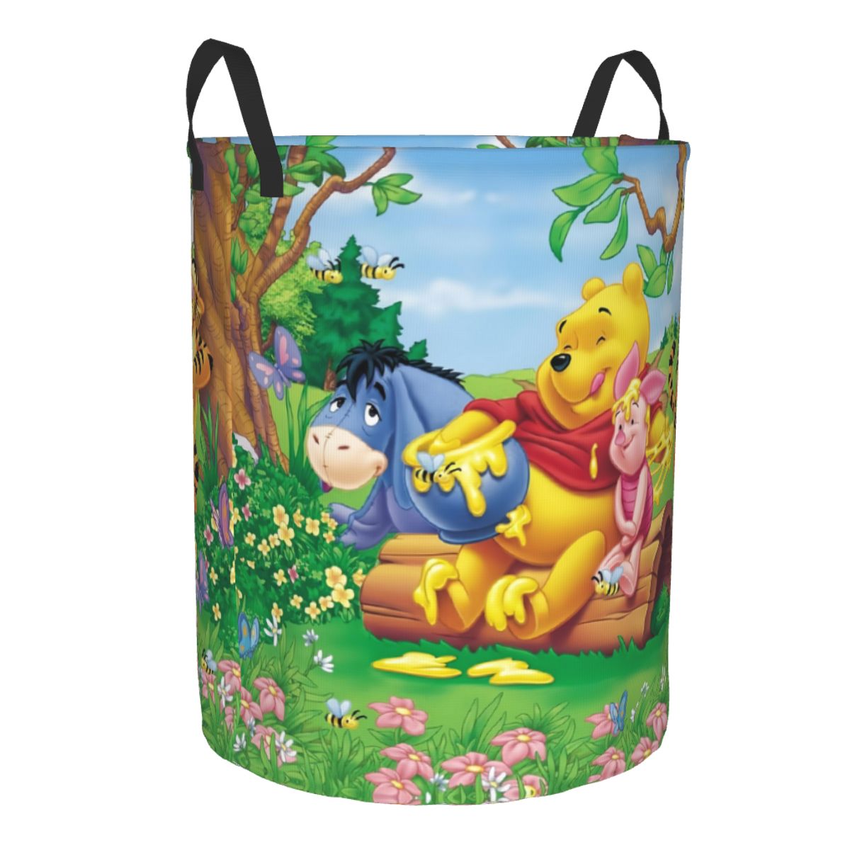 漫画のくまのプーさんランドリーバスケット折りたたみ式イーヨー - Baby Nursery Winnie The Pooh のレビューと価格