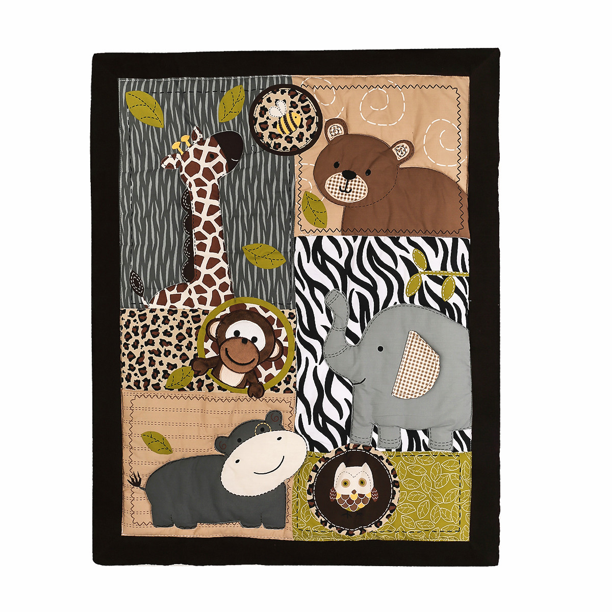 3点セット 刺繍入り 新生児用ベビーベッド寝具セット ベビー - Baby Nursery Animal Theme のレビューと価格